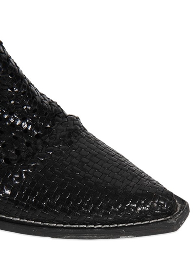 ALYX 40MM RODEO WOVEN LEATHER ANKLE BOOTS