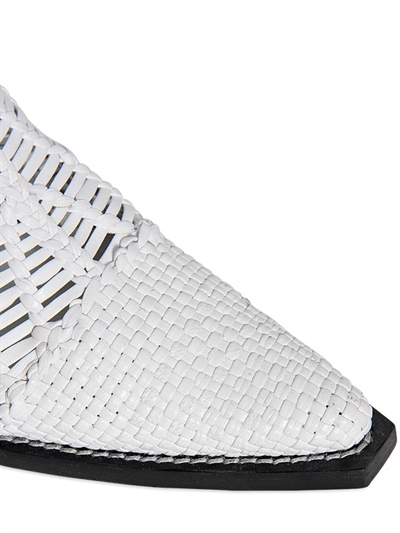 ALYX 40MM RODEO WOVEN LEATHER ANKLE BOOTS