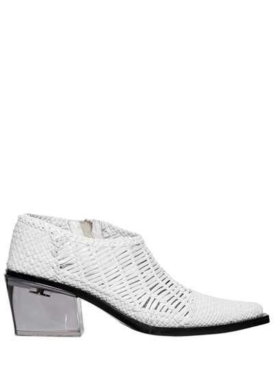 ALYX 40MM RODEO WOVEN LEATHER ANKLE BOOTS