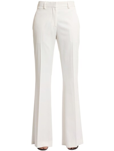 Calvin Klein Collection Stretch Matte Viscose Pants In White