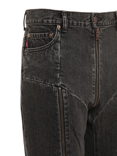 Vetements Levi's Reworked Zip Cotton Denim Jeans, Black | ModeSens