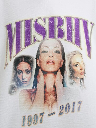 Misbhv Logo Printed Cotton Jersey Sweatshirt In White
