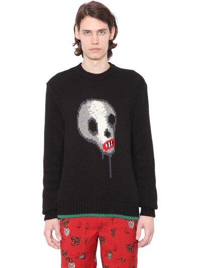 COACH SKULL JACQUARD WOOL BLEND jumper,65I6HD011-QkxBQ0s1