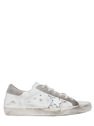 GOLDEN GOOSE 20MM SUPER STAR LEATHER SNEAKERS,65I846023-QJE20