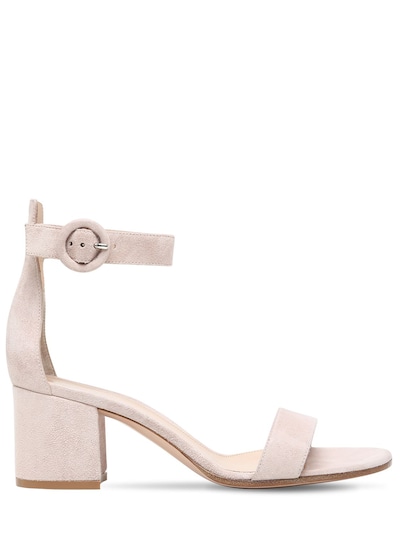 Gianvito Rossi Pink Suede Sandals