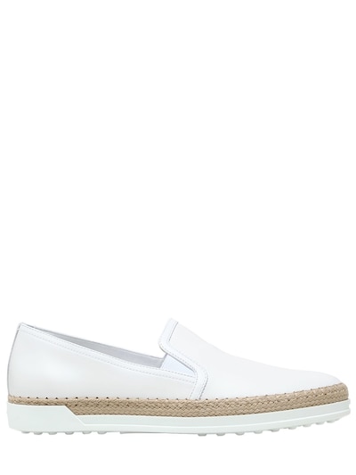 TOD'S 20MM LEATHER SLIP-ON SNEAKERS,65IAT8002-QjAwMQ2