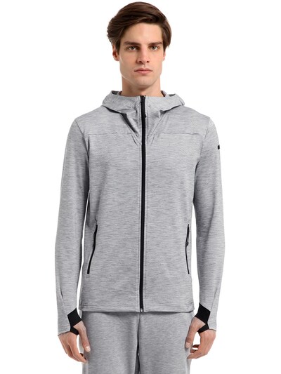 Peak Performance Civli Hooded Mid Layer Jacket In Iron