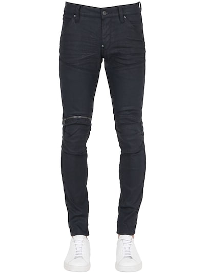 G-star 16cm 5620 3d Zip Super Slim Waxed Jeans, Black