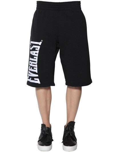Everlast Ports 1961 Printed Cotton Shorts In Black