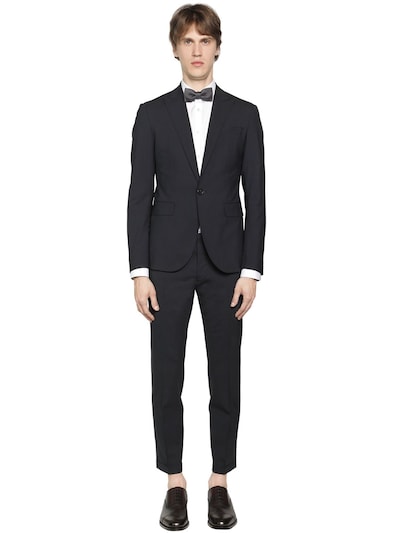 Dsquared2 Tokyo Stretch Virgin Wool Suit In Black