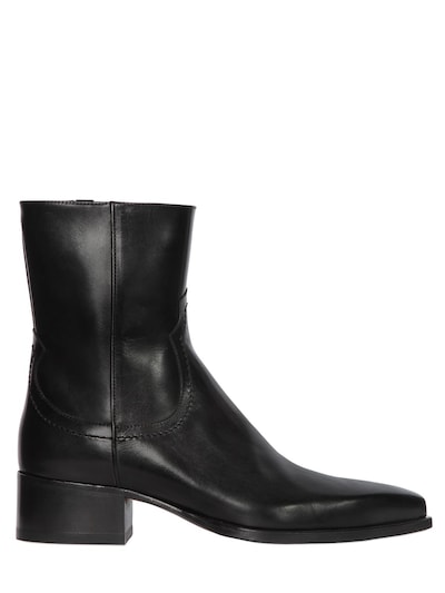Dsquared2 50mm Western Leather Boots In Black