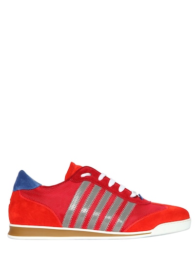 DSQUARED2 NYLON LOW RUNNER SNEAKERS, RED