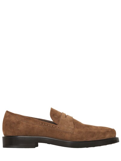 TOD'S SUEDE PENNY LOAFERS,65IGZZ043-UzgxOA2