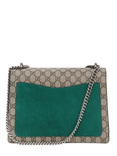 GUCCI MEDIUM DIONYSUS MODERN EMBELLISHED BAG, TAUPE/EMERALD