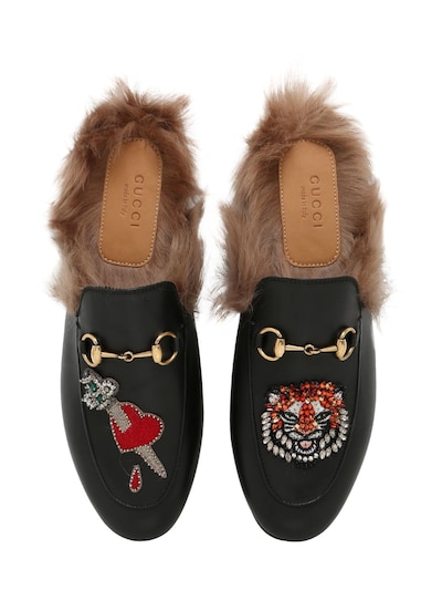 gucci princetown tiger mules