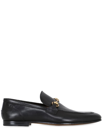 Gucci Jordaan Horsebit Leather Loafers In Black | ModeSens