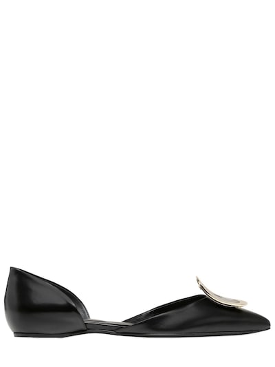 ROGER VIVIER 10MM SEXY SHOCK D'ORSAY LEATHER FLATS,65II9S007-Qjk5OQ2