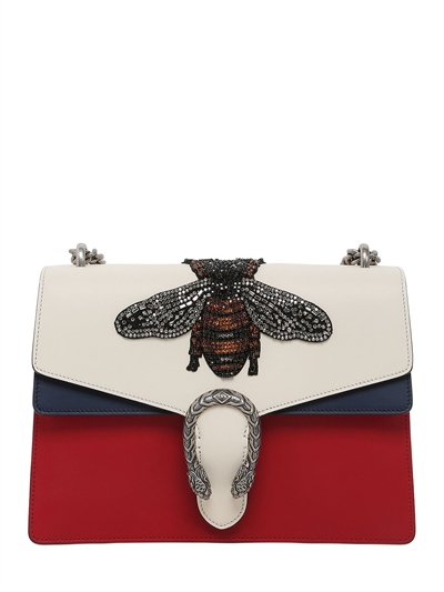 GUCCI MEDIUM DIONYSUS BEE LEATHER BAG