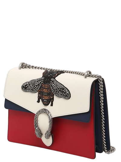 GUCCI MEDIUM DIONYSUS BEE LEATHER BAG