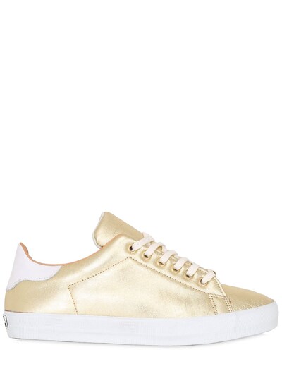 Black Dioniso 20mm Metallic Leather Sneakers In Gold