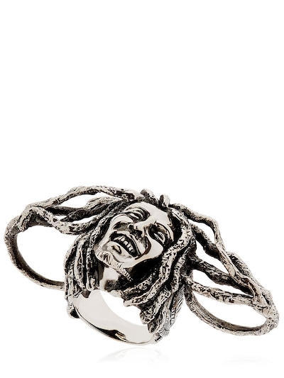 MANUEL BOZZI BOB MARLEY THREE FINGER SILVER RING 65ILLT002-U0LMVKVS0