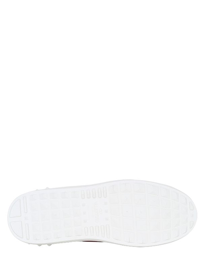 VALENTINO GARAVANI OPEN LEATHER SNEAKERS WITH PATENT BAND