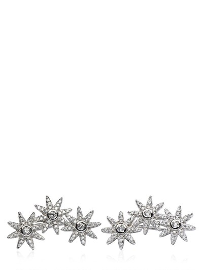 Apples & Figs Jewellery Starburst Earrings In Silver