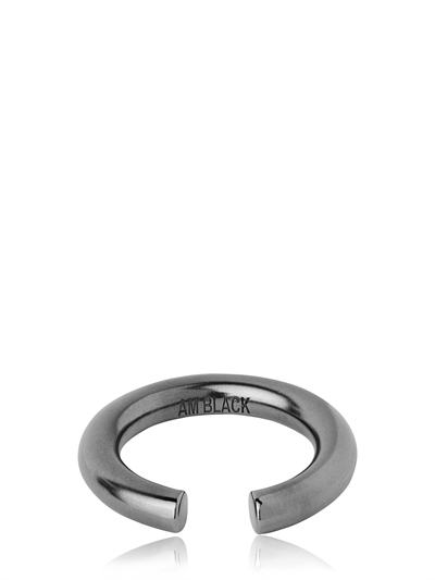AM BLACK BROKEN BLACK RUTHENIUM PLATED RING