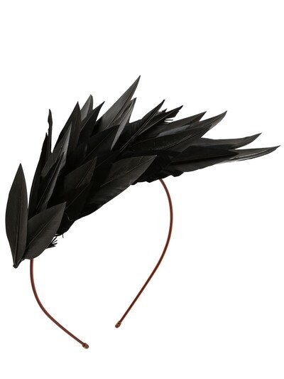 Nanà Firenze Feather Headband In Black