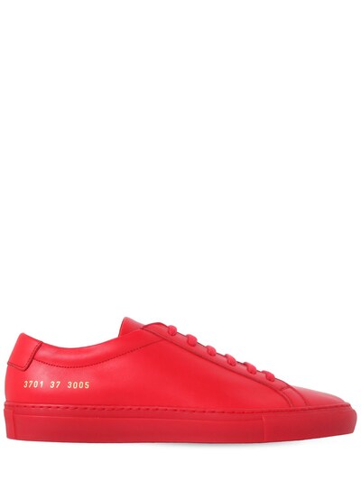 Common Projects 20mm Original Achilles Leather Sneakers In Red