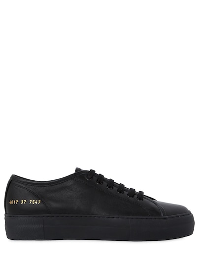 Common Projects 40mm Tournament Super Leather Sneakers, Black
