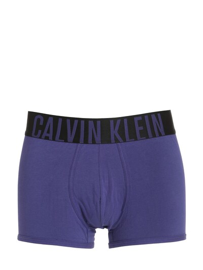 Calvin Klein Underwear 弹力纯棉平角内裤 In Blue