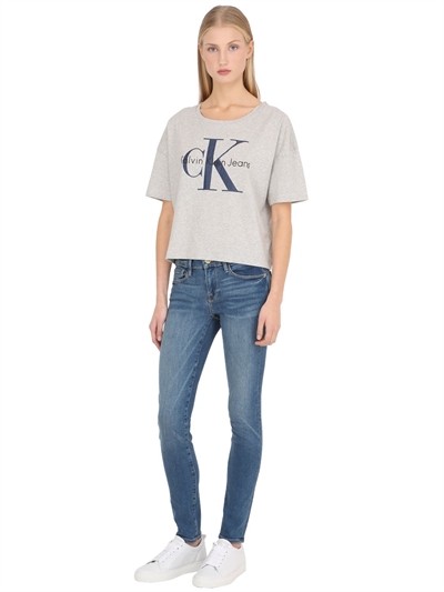 CALVIN KLEIN JEANS EST.1978 TRUE ICON CROPPED COTTON JERSEY T-SHIRT