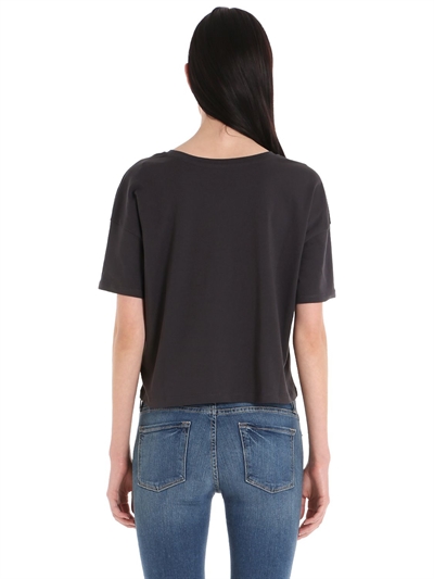 CALVIN KLEIN JEANS EST.1978 TRUE ICON CROPPED COTTON JERSEY T-SHIRT