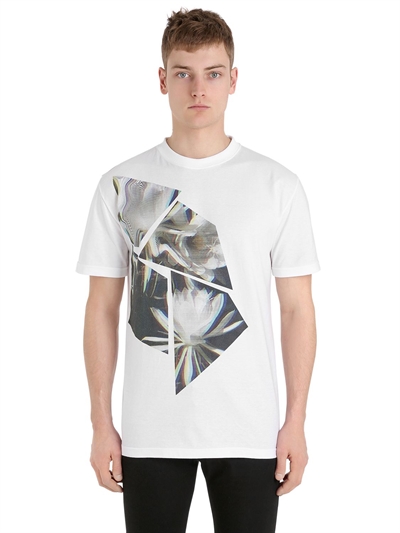 ESPRIT D'EQUIPE MILAN LIMIT.ED LOTUS PRINTED COTTON T-SHIRT