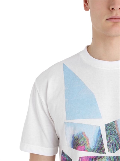 ESPRIT D'EQUIPE MILAN LIMIT.ED POPPY PRINTED COTTON T-SHIRT