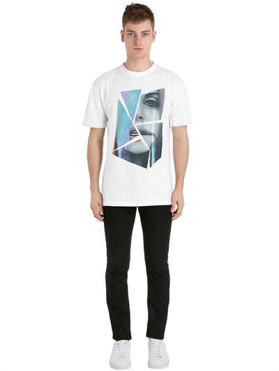 ESPRIT D'EQUIPE MILAN LIMIT.ED FACE PRINTED COTTON T-SHIRT