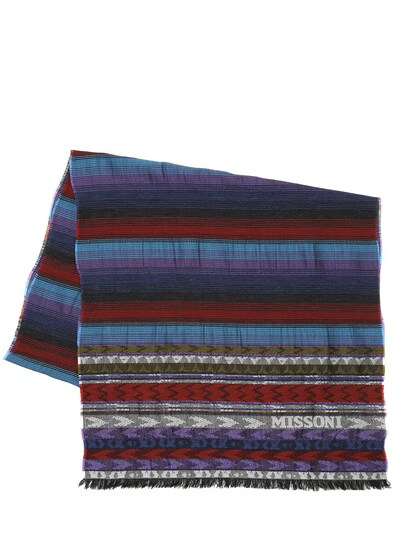 Missoni 提花纯棉围巾 In Multicolor