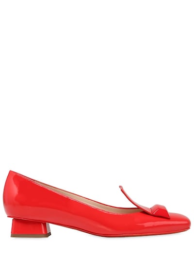 Rayne 20mm Patent Leather Pumps In Red