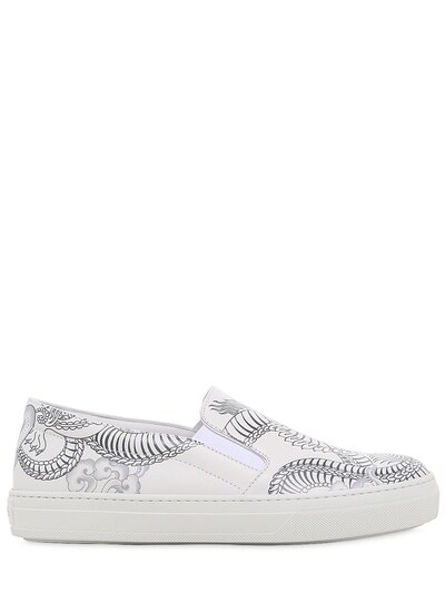 Tod's 20mm Double T Tattoo Leather Sneakers In White