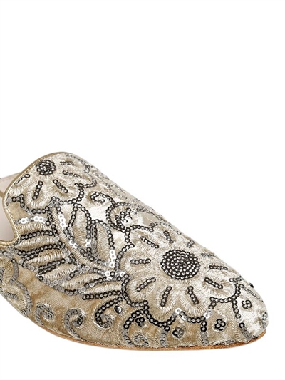 QUEEN BEE 10MM SEQUINED VELVET MULES