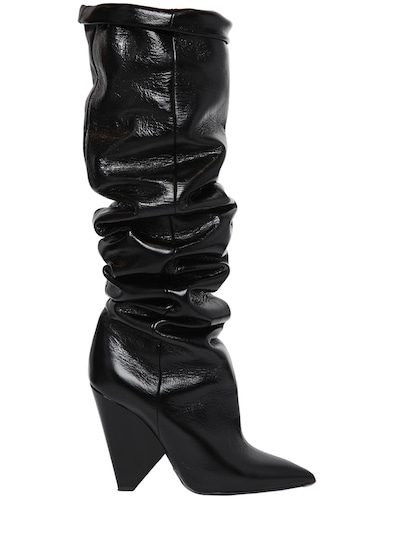 SAINT LAURENT 110MM NIKI LEATHER OVER THE KNEE BOOTS,66I0H0010-MTAwMA2
