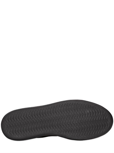 THE LAST CONSPIRACY WAXED LEATHER SLIP-ON SNEAKERS