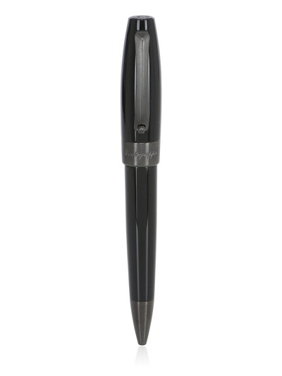 Montegrappa Fortuna Ruthenium Ballpoint Pen In Black