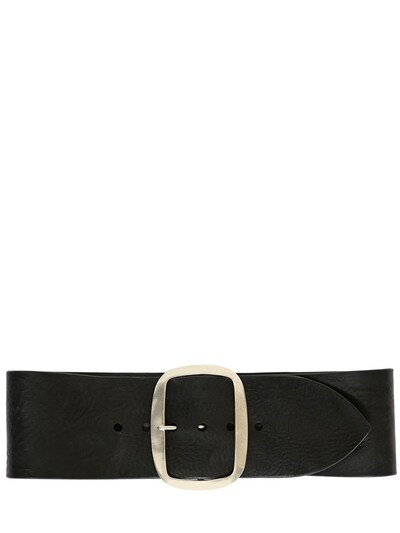 Isabel Marant 90mm High Waist Leather Belt In Black