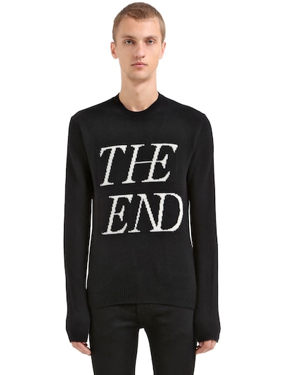 MCQ BY ALEXANDER MCQUEEN THE END WOOL BLEND JACQUARD SWEATER,66I1V8010-MTAwMA2