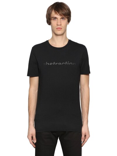 Diesel Abstraction Print Cotton Jersey T-shirt In Black