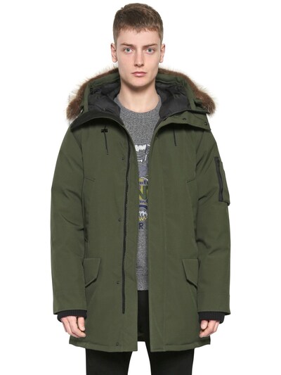 KENZO WATER REPELLENT DOWN PARKA WITH FUR TRIM,66I3ER025-NTE1
