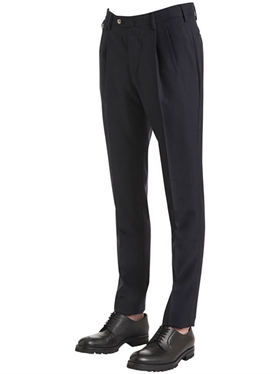 PT01 18CM ALFRED BROWN WOOL FABRIC PANTS