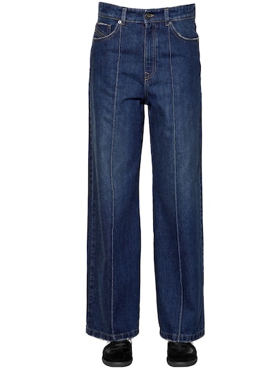 Diesel Tyoe 1792 Wide Cotton Denim Jeans In Blue